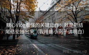 糖心Vlog看懂的关键动作：就是把结尾结论抽出来（我用最小例子讲明白）